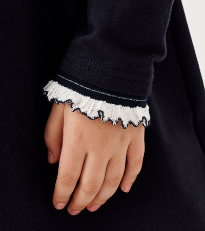 Платье с длинной 63-75 см и рукавами Panda Kids ПА-262480 синий - фото 3