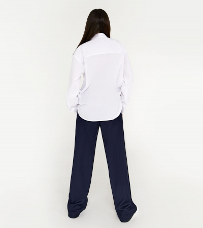 Блузка с длинным рукавом и кружевом Panda Kids ПА-262840 белый - фото 2