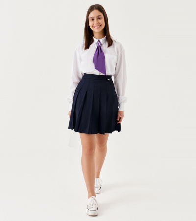 Юбка расклешённая для девочки из поливискозной ткани Panda Kids ПА-263951 синий - фото 1