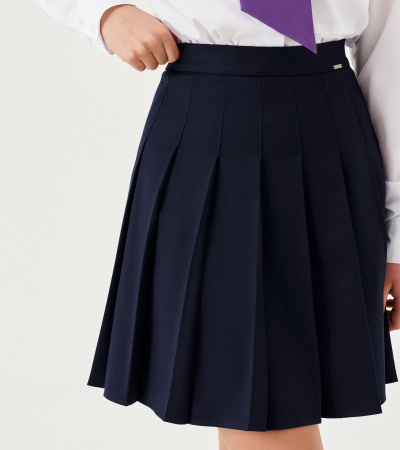 Юбка расклешённая для девочки из поливискозной ткани Panda Kids ПА-263951 синий - фото 3