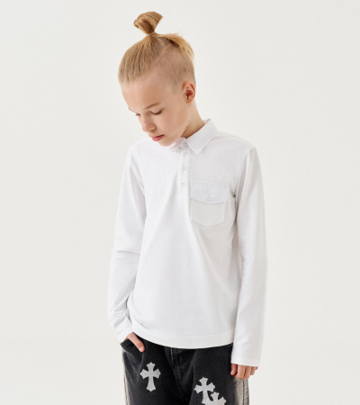 Джемпер из трикотажа с длиной 42-53 см Panda Kids ПА-261540 белый - фото 8