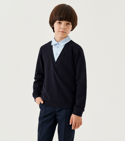 Джемпер из трикотажа с длиной 44-56 см Panda Kids ПА-261640 синий - фото 7