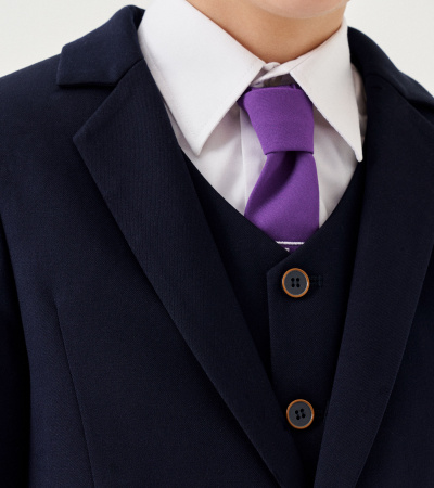 Полуприлегающий пиджак для мальчика из поливискозной ткани Panda Kids ПА-264230 синий - фото 3