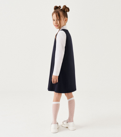 Сарафан деловой классический длиной 66-78 см Panda Kids ПА-262380 синий - фото 12