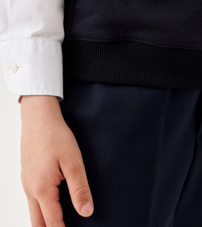 Полуприлегающий жилет для мальчика из хлопчатобумажной ткани Panda Kids ПА-264337 черный - фото 10