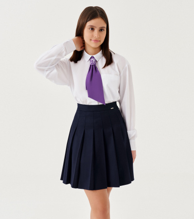 Юбка расклешённая для девочки из поливискозной ткани Panda Kids ПА-263951 синий - фото 7