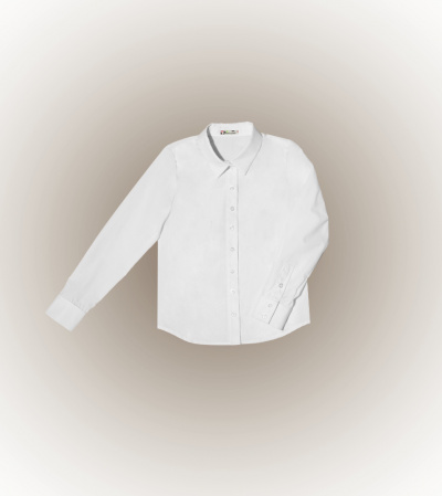 круглогодичная сорочка с застежкой на пуговицы Panda Kids ПА-303041 белый - фото 1