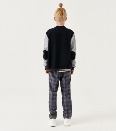 круглогодичный бомбер с карманами и воротником стойка Panda Kids ПА-309330 черный - фото 2