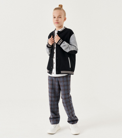 круглогодичный бомбер с карманами и воротником стойка Panda Kids ПА-309330 черный - фото 9