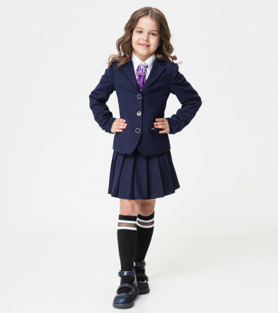 Жакет из ткани с длинным рукавом для мальчика Panda Kids ПА-36030B синий - фото 1