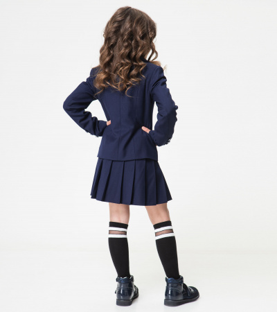 Жакет из ткани с длинным рукавом для мальчика Panda Kids ПА-36030B синий - фото 4