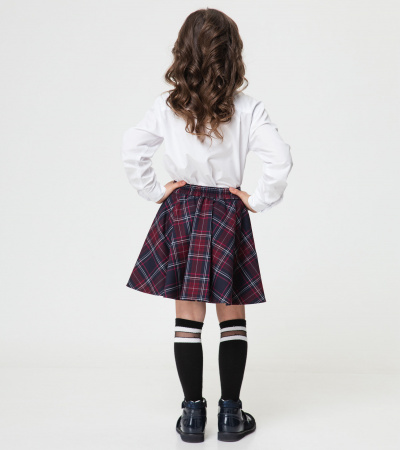 Круглогодичная юбка с классической длиной и комфортной посадкой Panda Kids ПА-345053C синий - фото 2