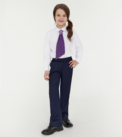 Круглогодичные брюки из эластичного материала с классической посадкой Panda Kids ПА-361860 синий - фото 1