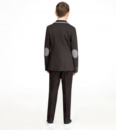 Круглогодичный пиджак из трикотажа с длинным рукавом и классическим силуэтом Panda Kids ПА-37630 черный - фото 2