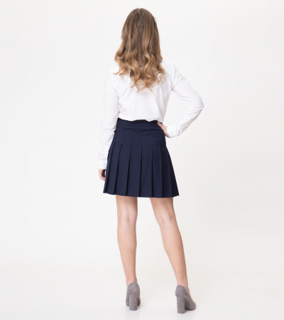 Юбка с поясом и длиной до 51см для девочки Panda Kids ПА-360552 синий - фото 2