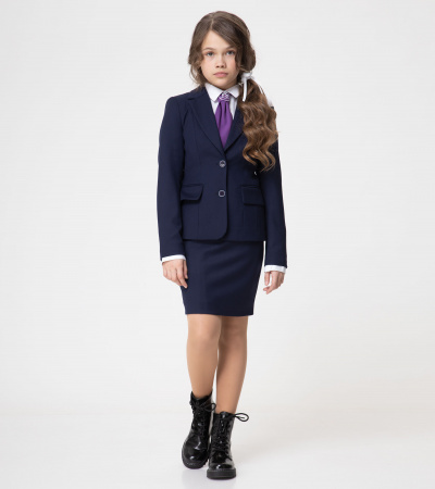 Жакет из текстильной ткани с длинным рукавом Panda Kids ПА-360730 синий - фото 2