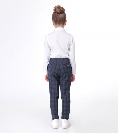 Брюки на резинке из поливискозной ткани Panda Kids ПА-334667 синий - фото 4