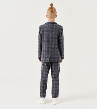 Пиджак классический для мальчика на пуговицах Panda Kids ПА-353030 синий - фото 2