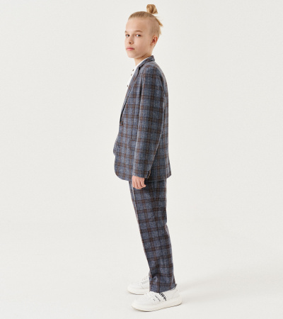 Пиджак классический для мальчика на пуговицах Panda Kids ПА-353030 синий - фото 7