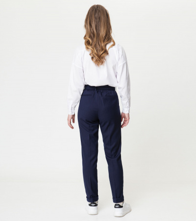 Брюки для мальчика с классической посадкой из ткани Panda Kids ПА-355760BA синий - фото 4