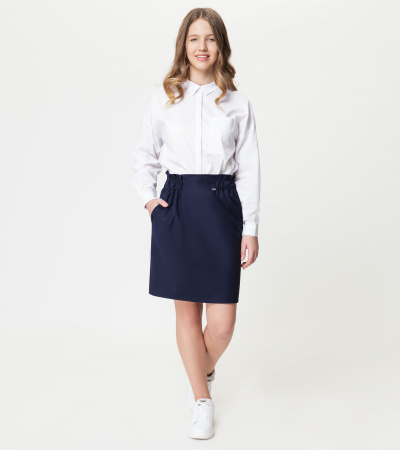 Юбка из ткани с классической длиной Panda Kids ПА-357450BA синий - фото 1