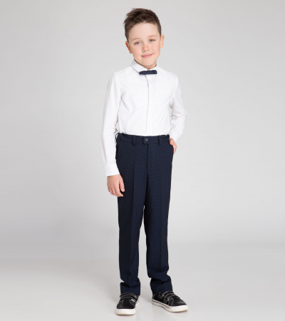 Классические брюки на талии для мальчика Panda Kids ПА-357960 синий - фото 3