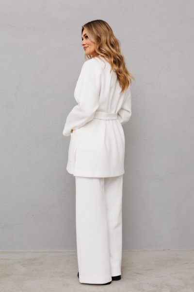 Трёхпредметный комплект из трикотажа: джемпер, брюки и кардиган AVRIL 3007 айвори - фото 2