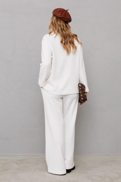 Двухпредметный комплект из трикотажа: джемпер и брюки AVRIL 2019 айвори - фото 2