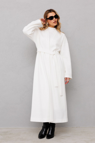 Длинный кардиган из трикотажа свободного кроя AVRIL 1057 айвори - фото 6