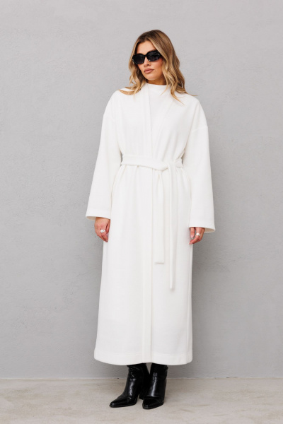 Длинный кардиган из трикотажа свободного кроя AVRIL 1057 айвори - фото 1