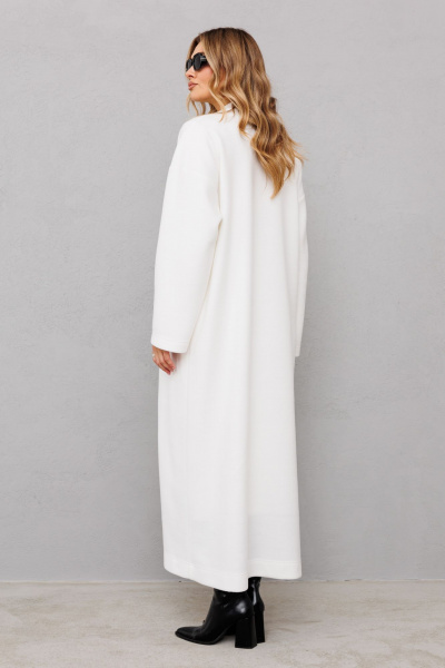Длинный кардиган из трикотажа свободного кроя AVRIL 1057 айвори - фото 3