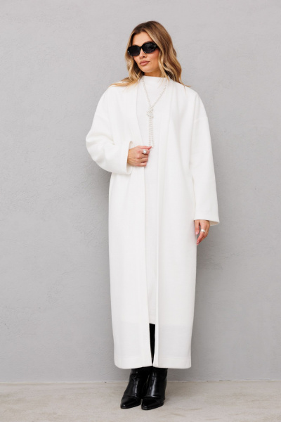 Длинный кардиган из трикотажа свободного кроя AVRIL 1057 айвори - фото 2