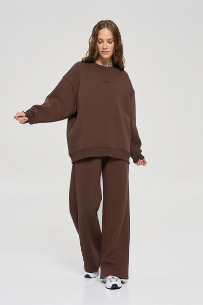 Брюки, свитшот RAWR 296 шоколад.начес - фото 1