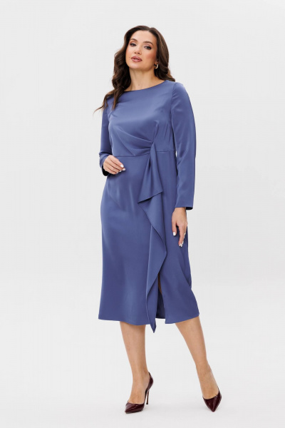 Платье нарядное из атласа с асимметричным дизайном Fantazia Mod 4379 - фото 6