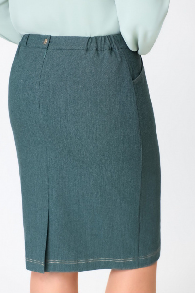 Демисезонный жилет и юбка из текстиля на каждый день DaLi 7005.2 олива - фото 5