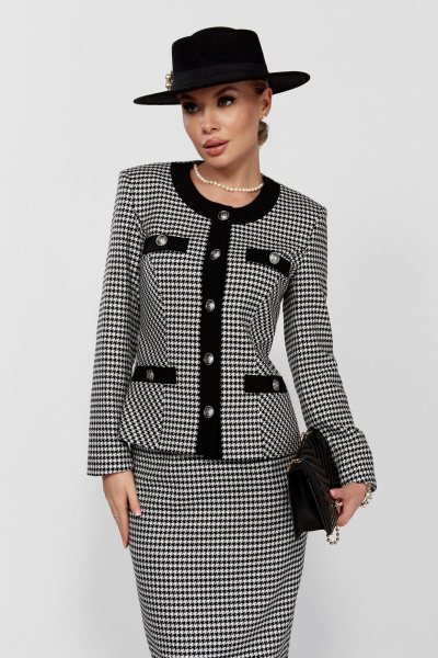 Жакет, юбка DOGGI 1645 белый+черный - фото 7