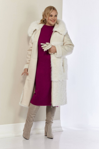Шуба Shetti 2169 молочный - фото 9
