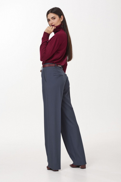 Красный водолазка из мягкого трикотажного полотна Твой имидж 2047 бургунди - фото 7