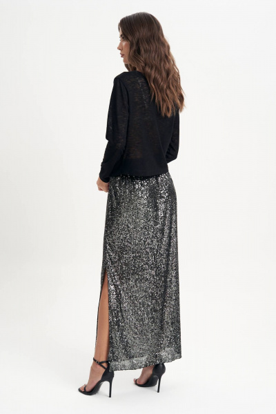 Длинная юбка из трикотажных пайеток макси Fantazia Mod 5002 - фото 7