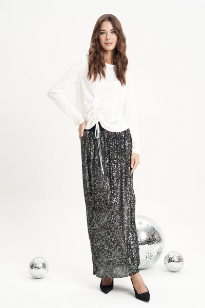 Длинная юбка из трикотажных пайеток макси Fantazia Mod 5002 - фото 2