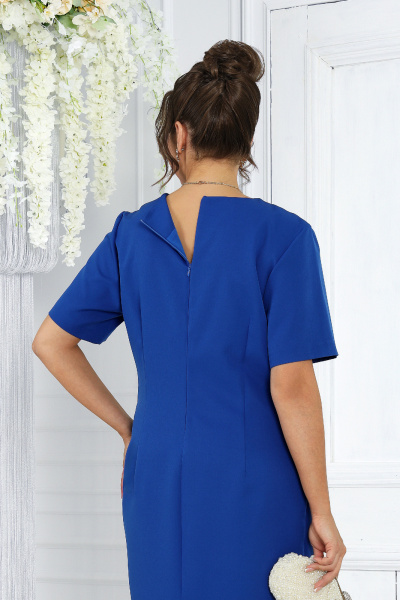 Нарядный кружевной комплект из кардигана и платья в синем цвете Ninele 6040 василек - фото 13