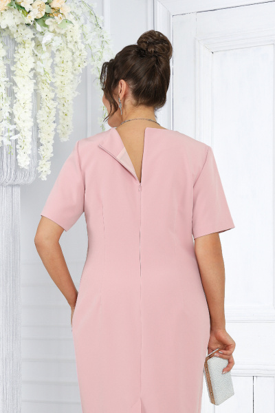 Роскошный кружевной комплект из кардигана и платья в насыщенных цветах Ninele 6040 розовый - фото 12