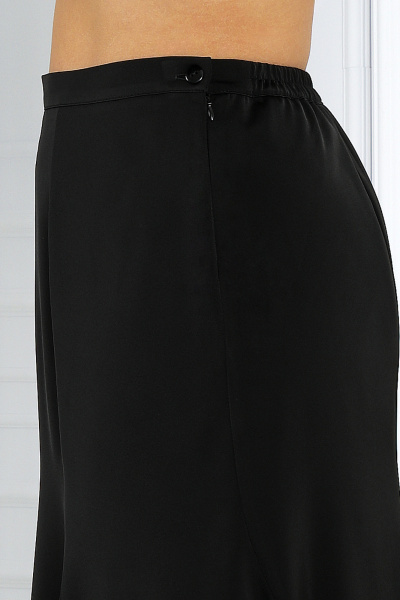 Элегантный женский комплект юбка и блузка из текстиля Ninele 7473 черный - фото 11