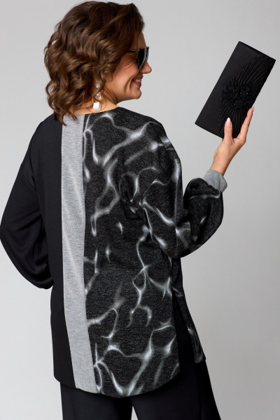 Стильный джемпер из трикотажа с вставками и разрезами EVA GRANT 7069В три_цвета - фото 7