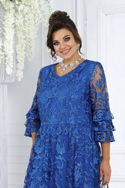 Платье Ninele 7436 васильковый - фото 12