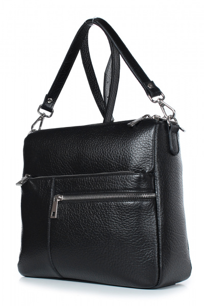 Сумка классическая из натуральной кожи на каждый день Galanteya 124.24с471к45 черный - фото 1