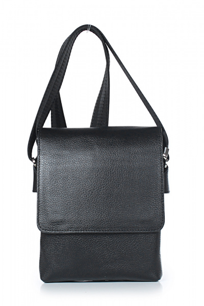 Черная дорожная сумка из натуральной кожи на каждый день Galanteya 45523.23с1305к45 черный/серый - фото 2