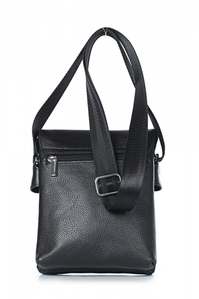 Черная дорожная сумка из натуральной кожи на каждый день Galanteya 45523.23с1305к45 черный/серый - фото 3