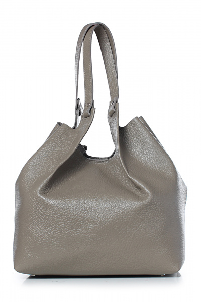 Бежевая сумка с ручками и карманами из натуральной кожи Galanteya 49823.24с291к45 бежевый_т. - фото 2