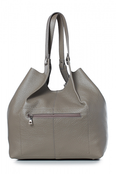 Бежевая сумка с ручками и карманами из натуральной кожи Galanteya 49823.24с291к45 бежевый_т. - фото 3